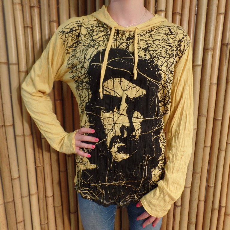 T shirt manches longues Che Guevara jaunes