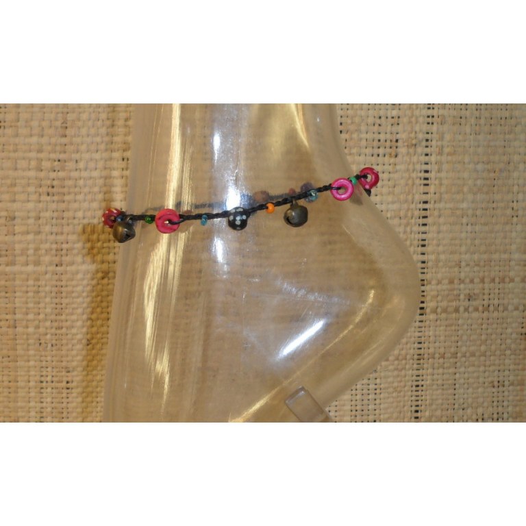 Bracelet de cheville perles color