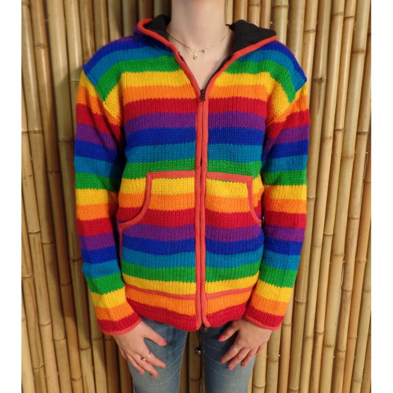 Veste rayée Antisana rainbow