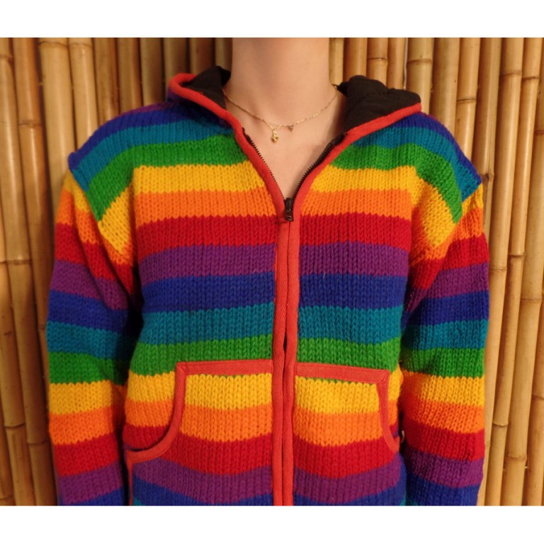 Veste rayée Antisana rainbow