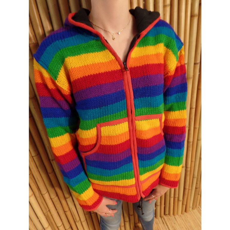 Veste rayée Antisana rainbow