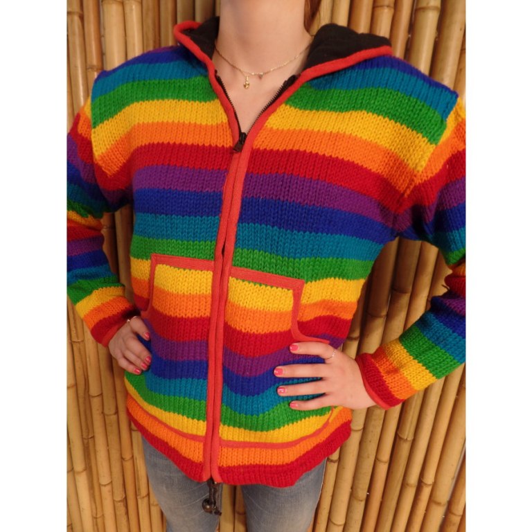 Veste rayée Antisana rainbow