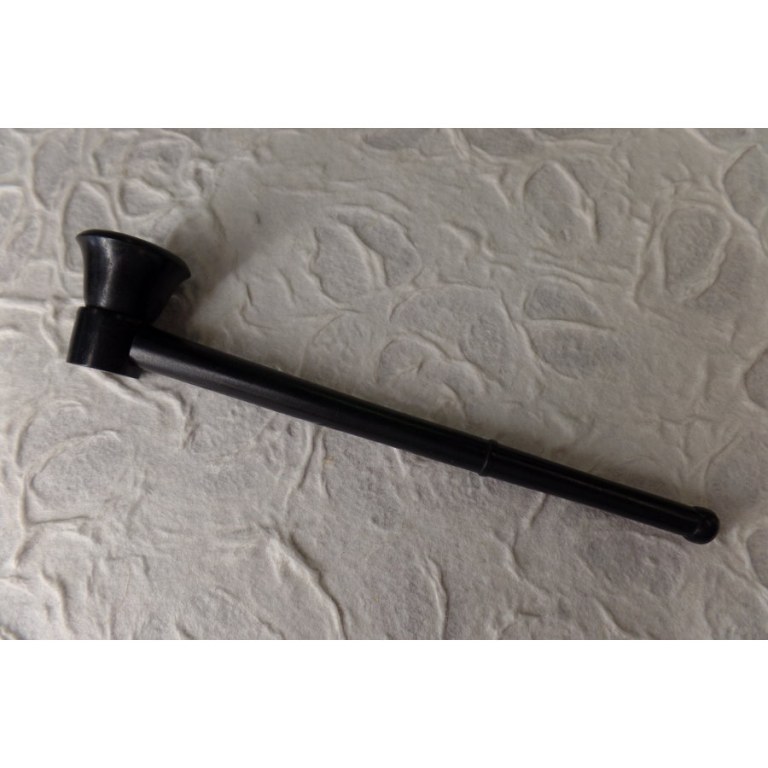 Pipe noire longue en bois 