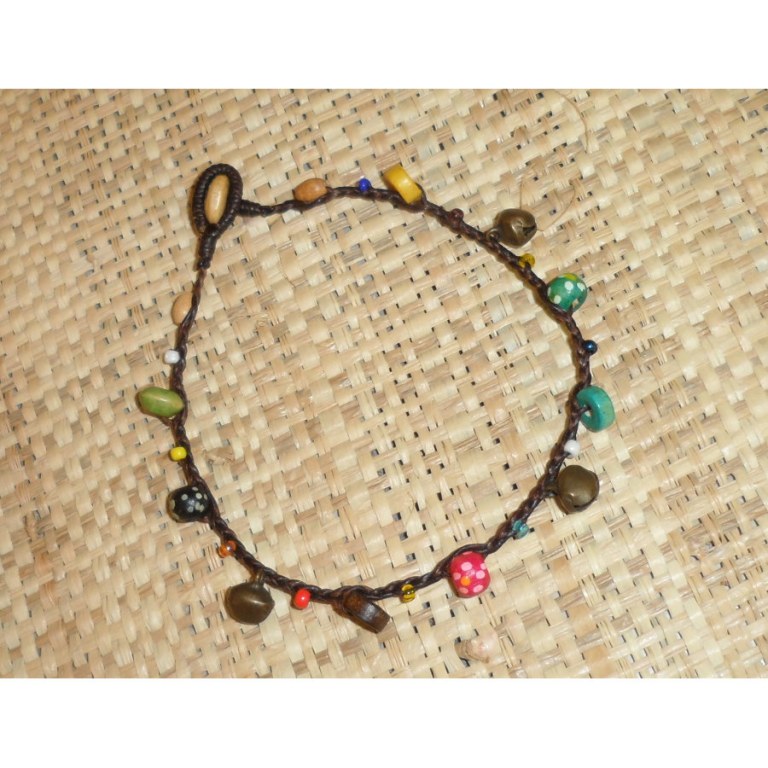 Bracelet de cheville perles color 2