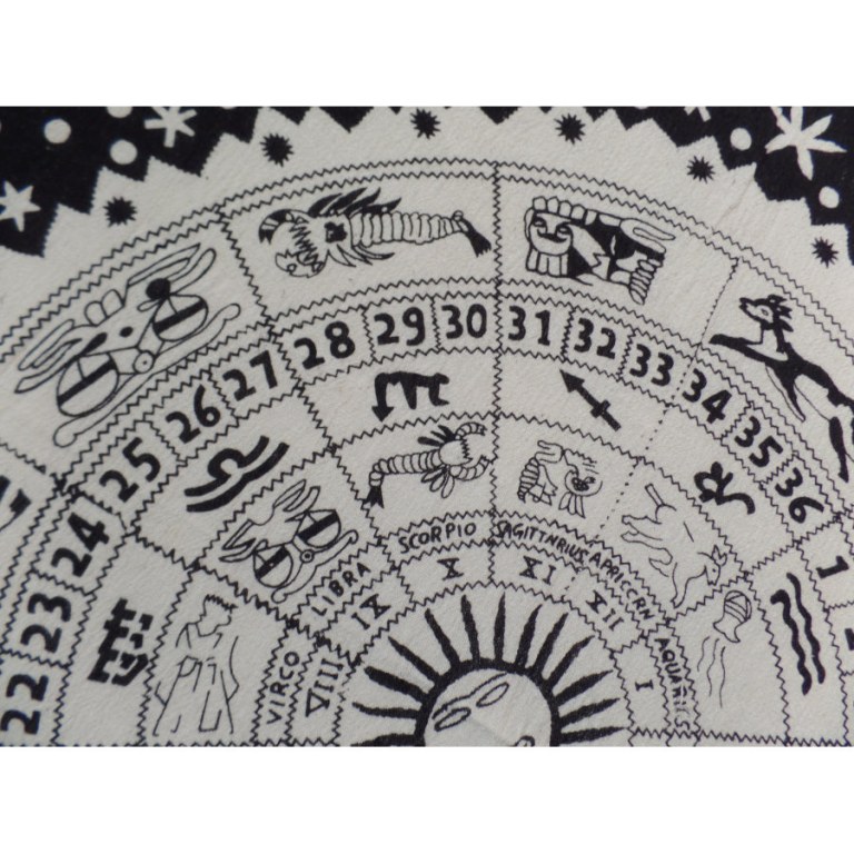 Tenture astrologia noir/blanc