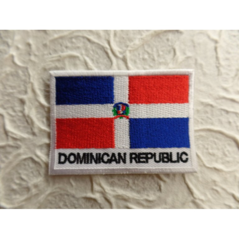 Ecusson drapeau de la République Dominicaine