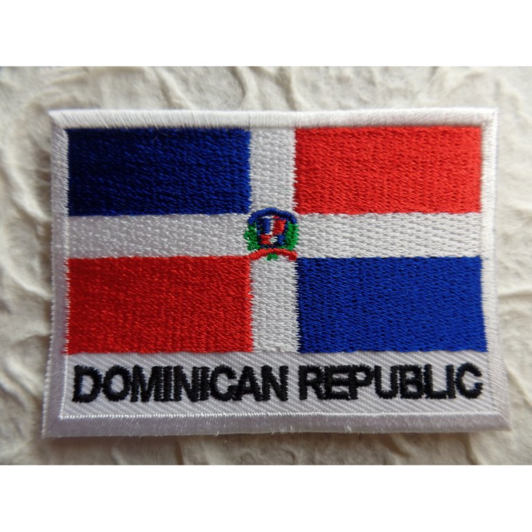 Ecusson drapeau de la République Dominicaine