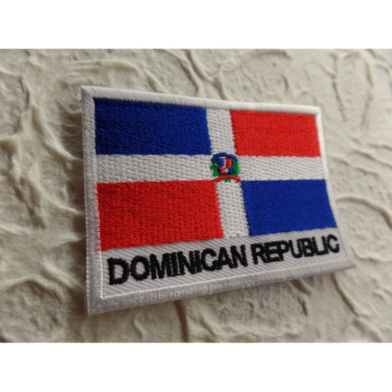 Ecusson drapeau de la République Dominicaine