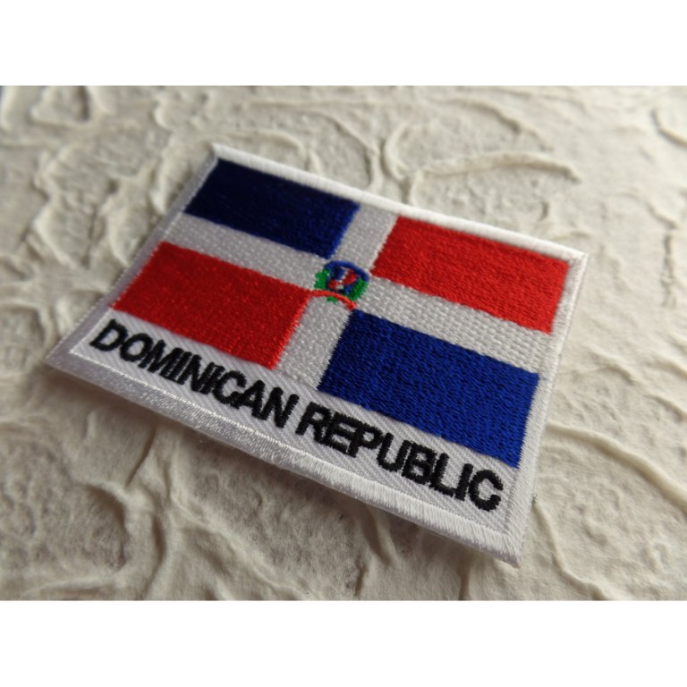 Ecusson drapeau de la République Dominicaine