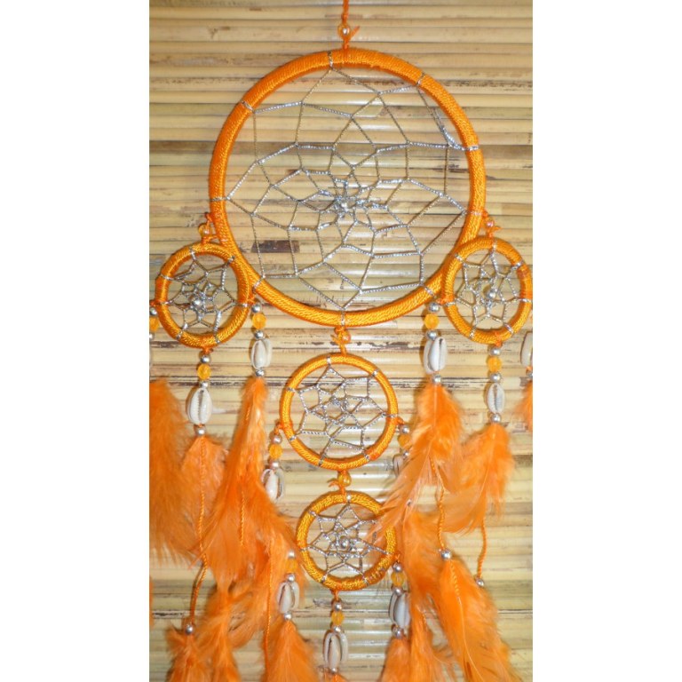 Dreamcatcher orange nec 5 cercles