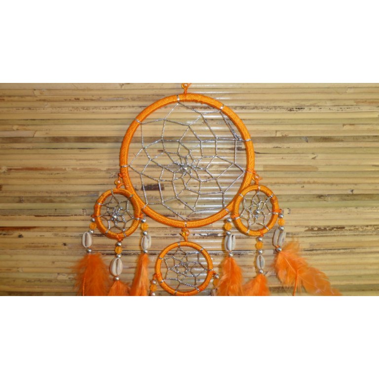 Dreamcatcher orange nec 5 cercles