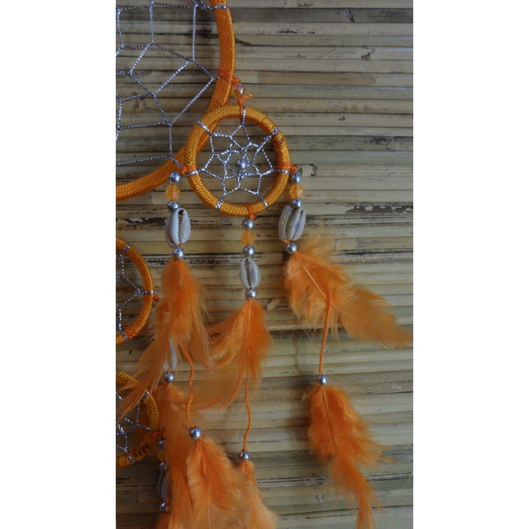 Dreamcatcher orange nec 5 cercles