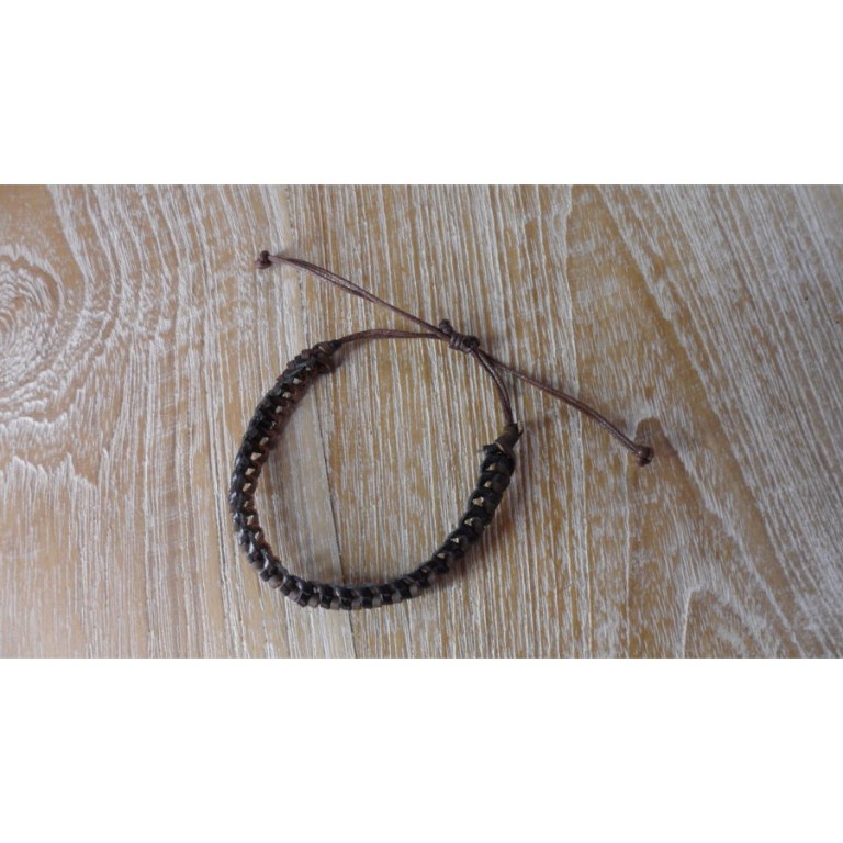 Bracelet cuir baik macramé 