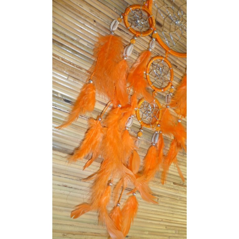 Dreamcatcher orange nec 5 cercles