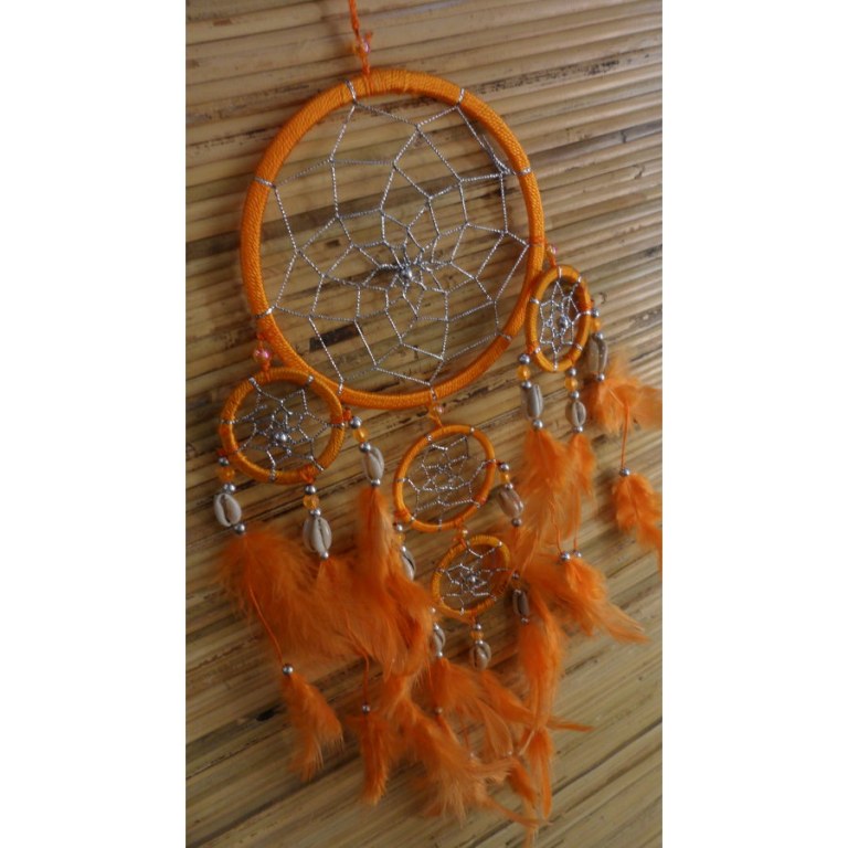 Dreamcatcher orange nec 5 cercles