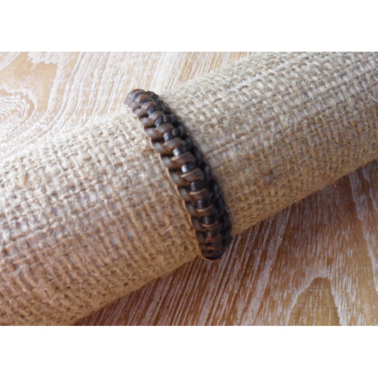 Bracelet cuir baik macramé 