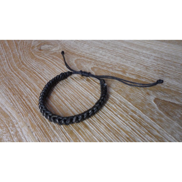 Bracelet cuir baik noir