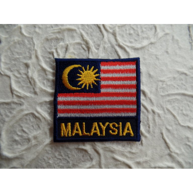 Ecusson carré drapeau Malaisie