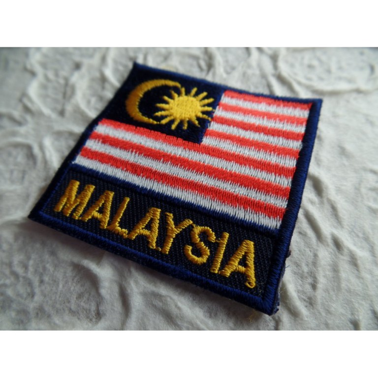 Ecusson carré drapeau Malaisie