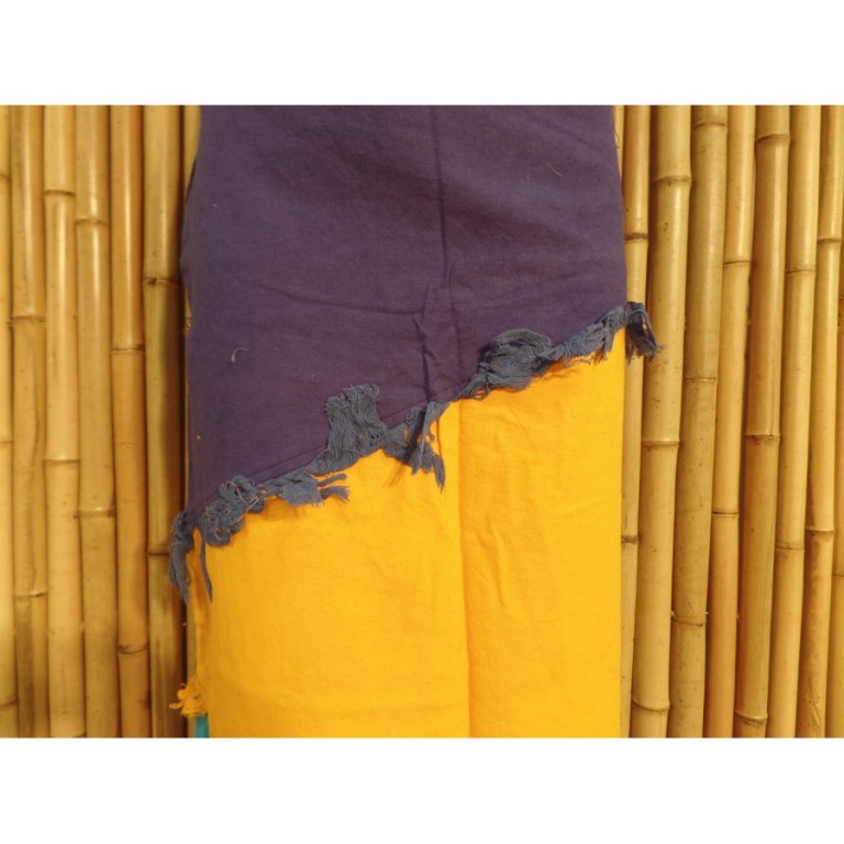 Jupe longue Maya Bay unie violet/orange/bleu clair