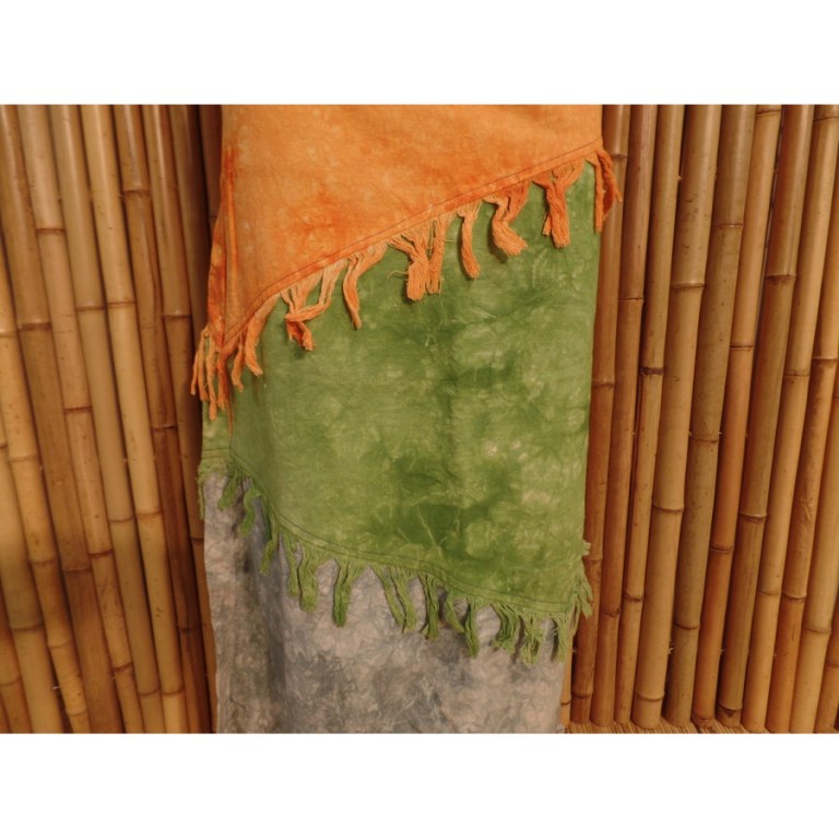 Jupe longue Maya Bay orange/vert/gris