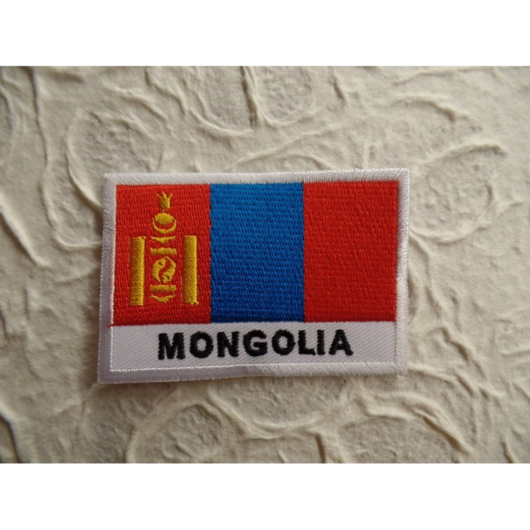 Ecusson drapeau Mongolie