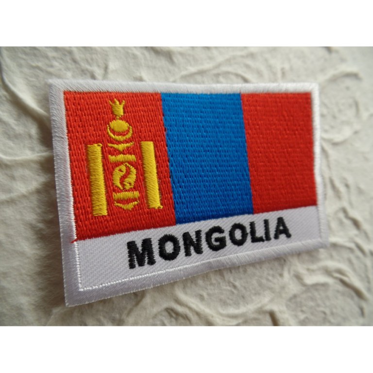 Ecusson drapeau Mongolie