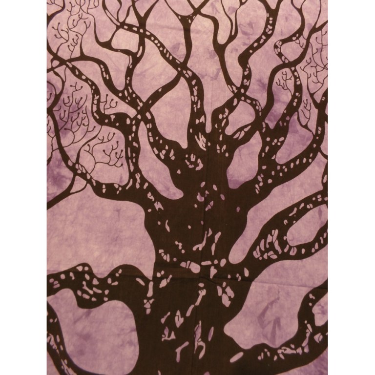 Tenture maxi violette arbre de vie