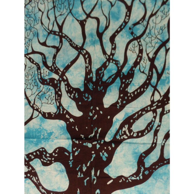 Tenture maxi bleue arbre de vie