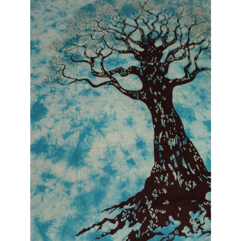 Tenture maxi bleue arbre de vie