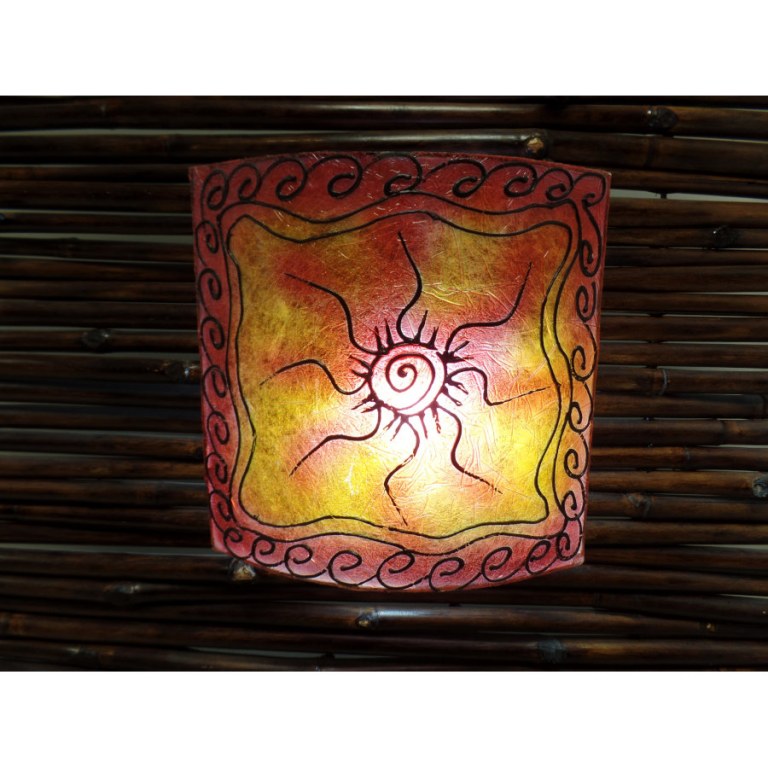 Lampe murale soleil rouge