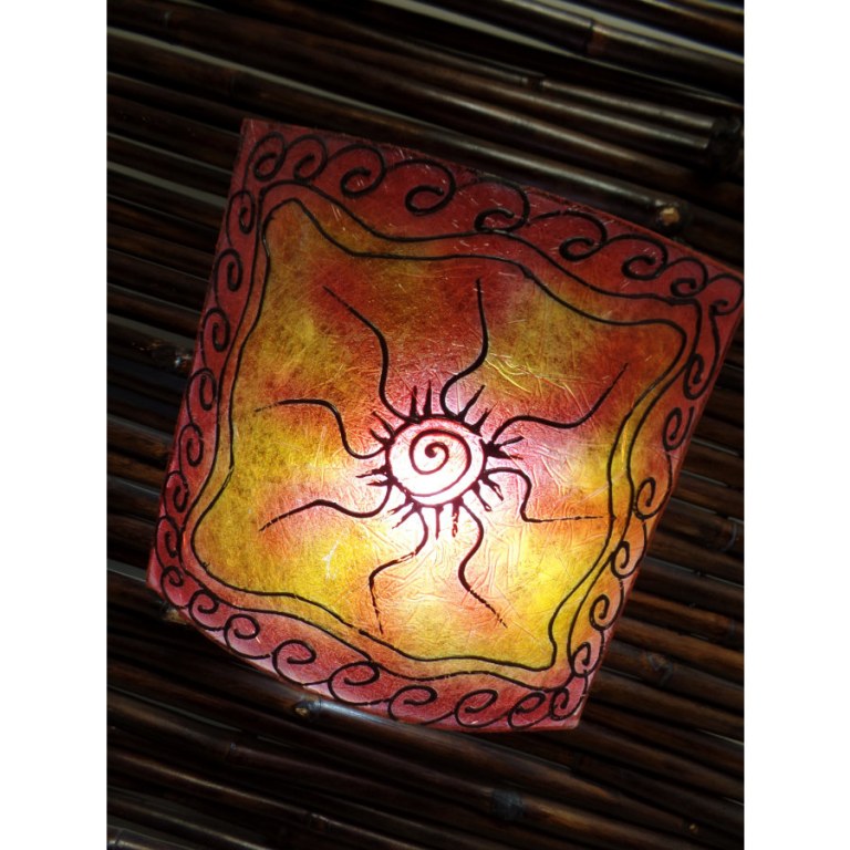 Lampe murale soleil rouge