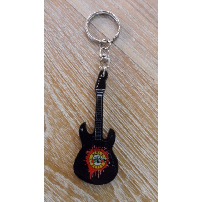 Porte clés noir guitare Guns N' Roses