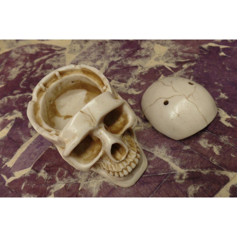 Cendrier blanc crâne amovible