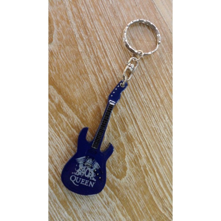 Porte clés bleu guitare Queen