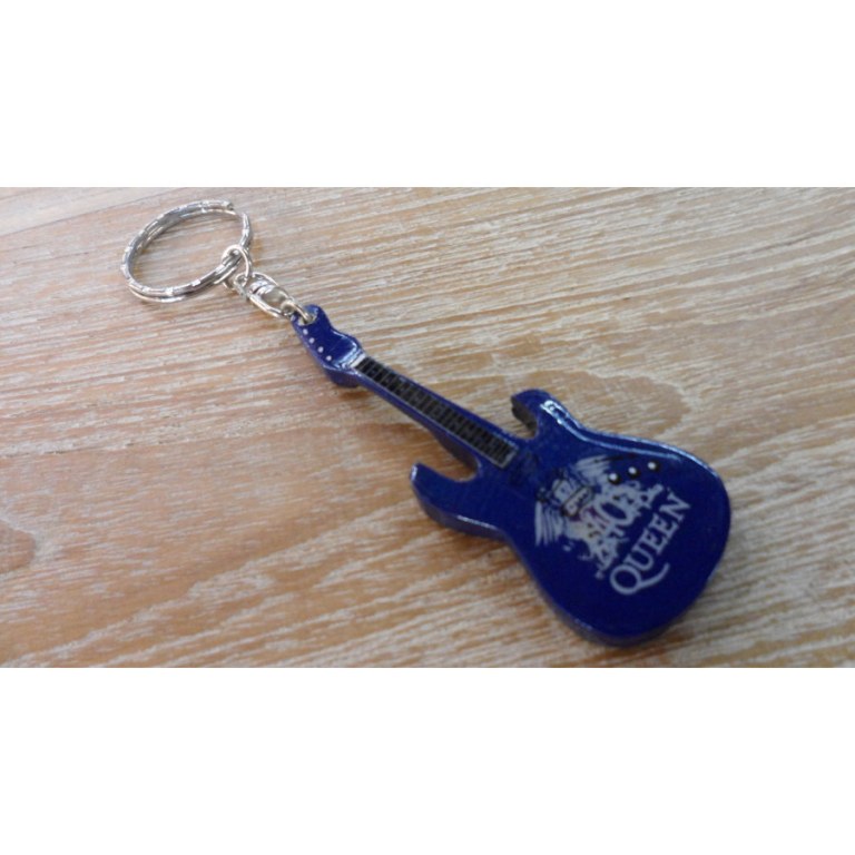 Porte clés bleu guitare Queen