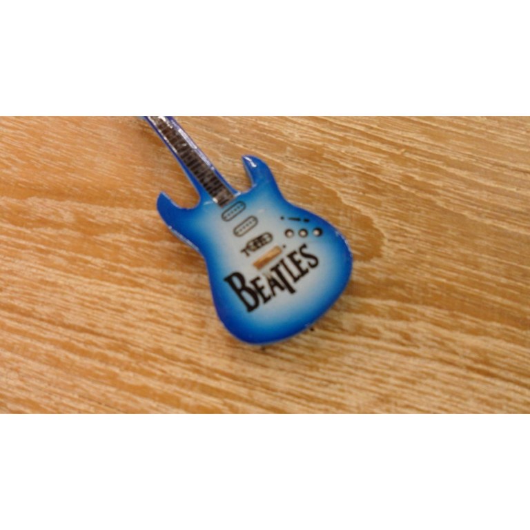 Porte clés bleu/blanc guitare Beatles