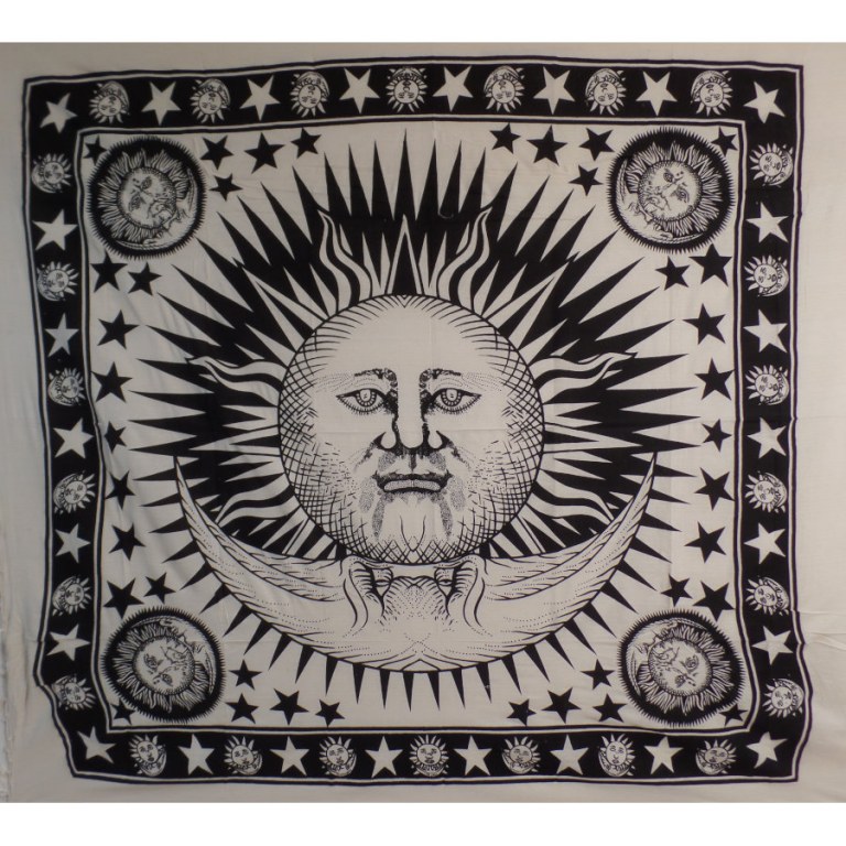 Maxi tenture noir et blanc les astres
