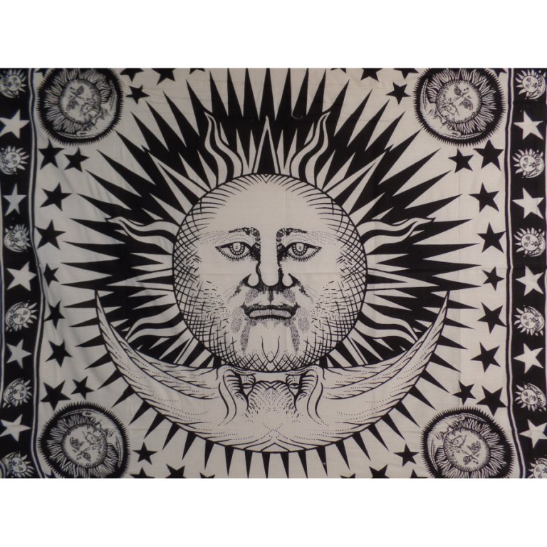 Maxi tenture noir et blanc les astres