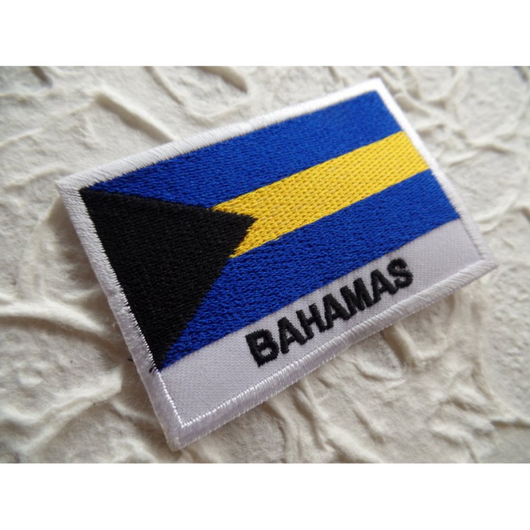 Ecusson drapeau Bahamas