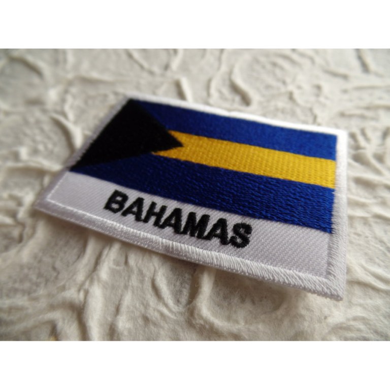 Ecusson drapeau Bahamas