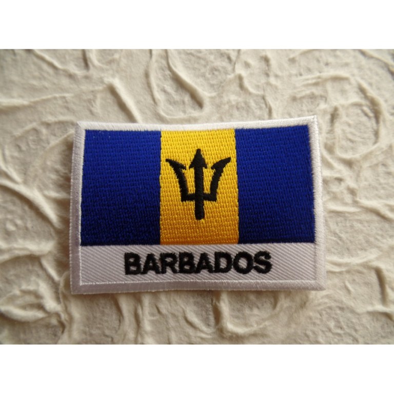 Ecusson drapeau de la Barbade