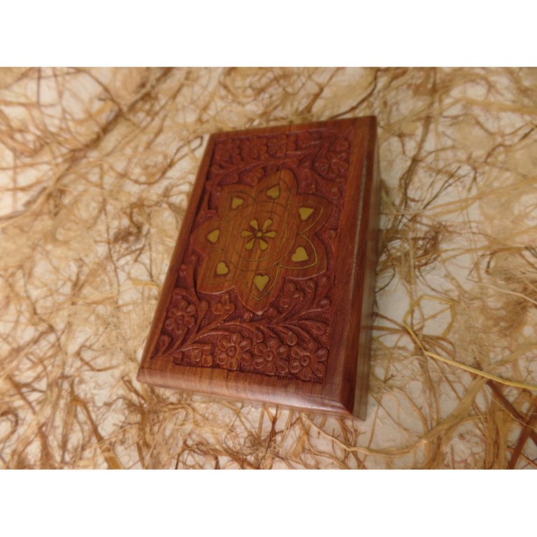 Boite rectangle en bois lotus