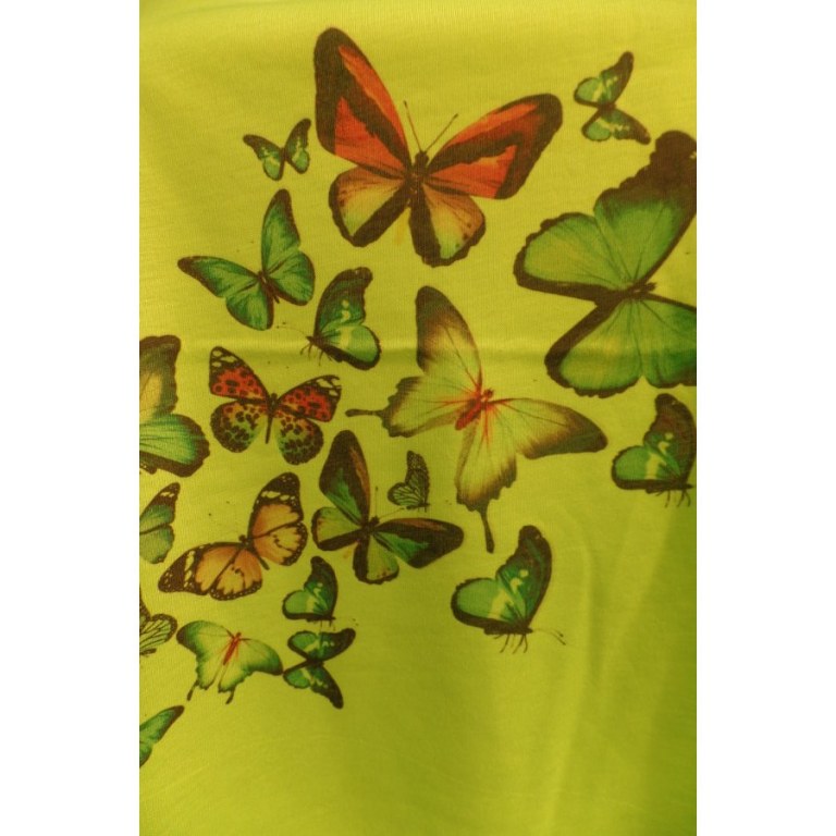 Débardeur vert fluo papillon