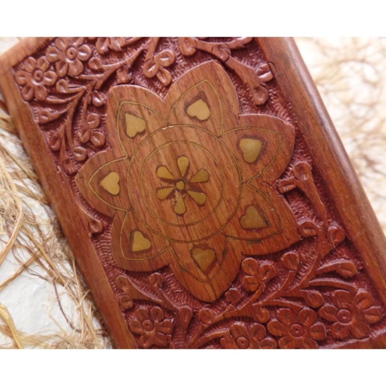Boite rectangle en bois lotus