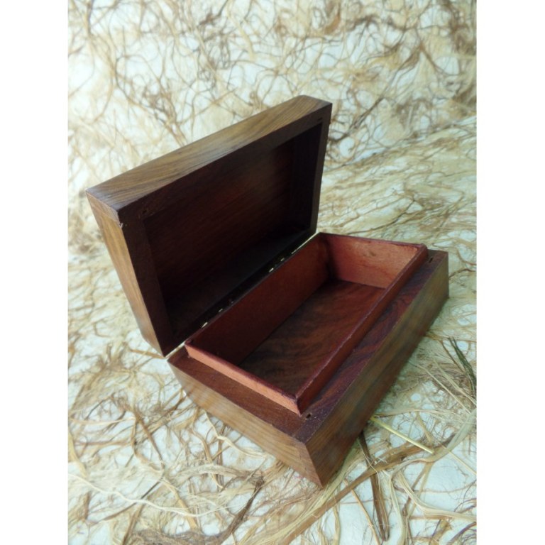 Boite rectangle en bois lotus