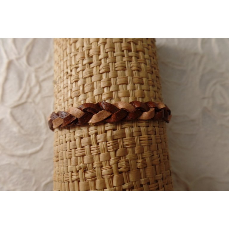 Bracelet cuir bicolore 1