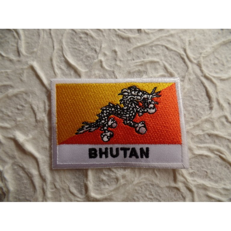 Ecusson drapeau Bhoutan