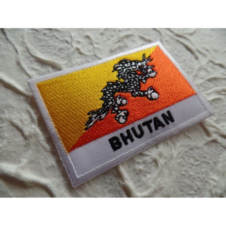 Ecusson drapeau Bhoutan