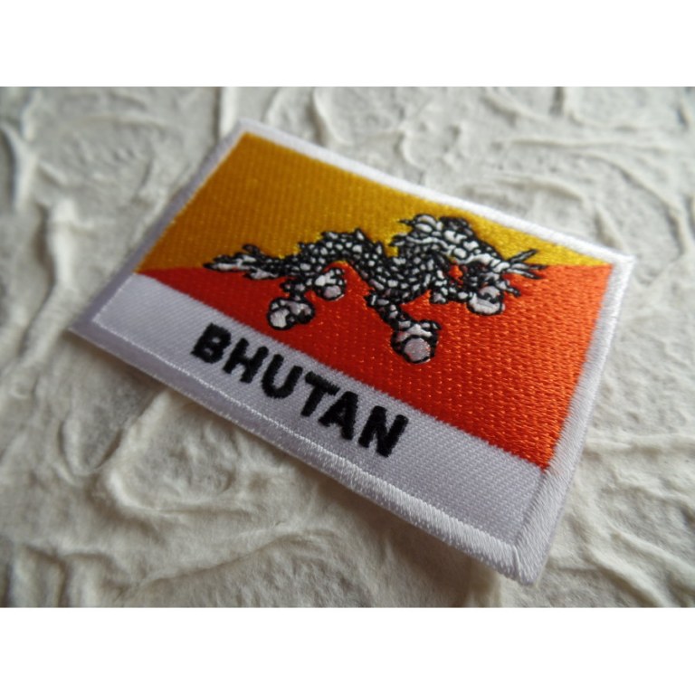 Ecusson drapeau Bhoutan